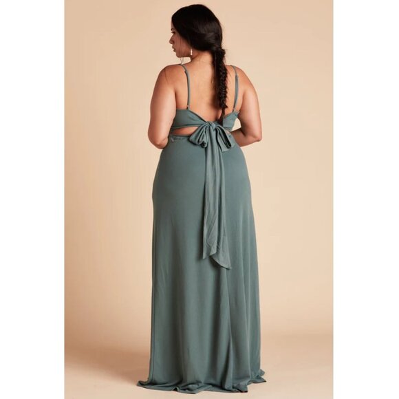 Birdy Grey Benny Dress Sz Medium Womens Crepe Sea Glass Green Bridesmaid Prom Fo - Picture 1 of 14